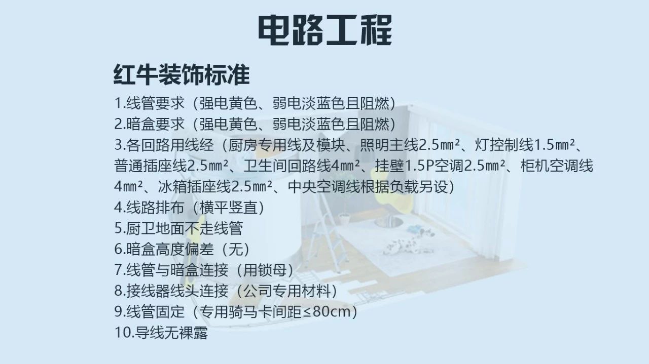 【南京裝修公司排名榜】南京紅牛裝飾公司電路施工標(biāo)準(zhǔn) 【南京裝修公司排名榜】南京紅牛裝飾公司電路施工標(biāo)準(zhǔn)