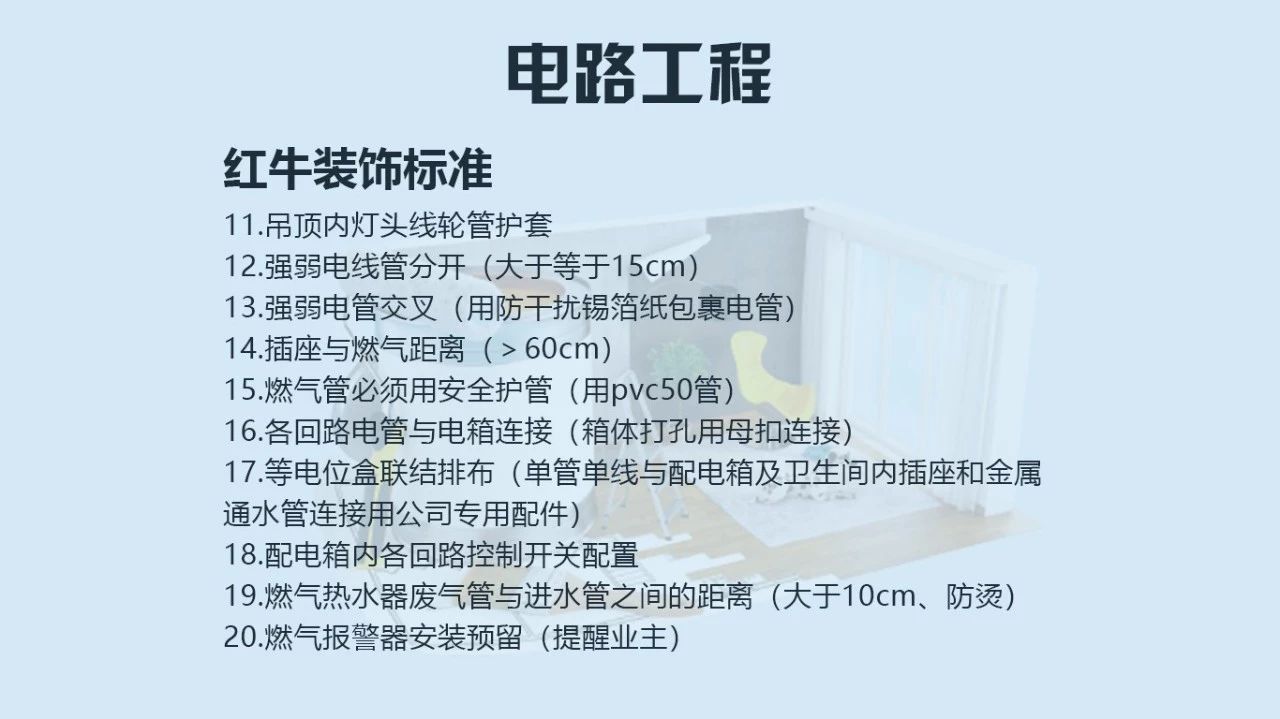 【南京裝修公司排名榜】南京紅牛裝飾公司電路施工標(biāo)準(zhǔn)