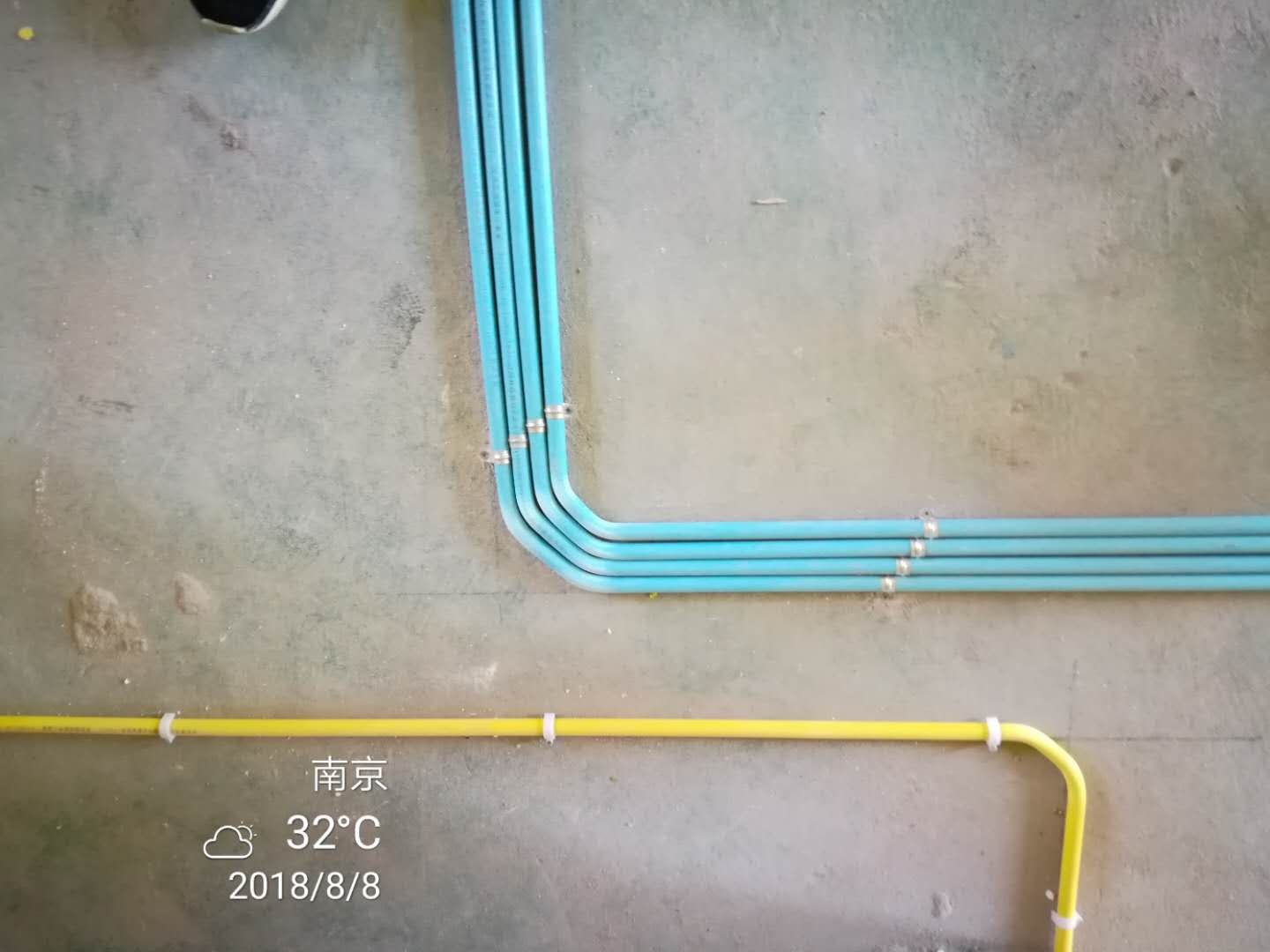 南京招商公園里裝修工地水電施工檢查