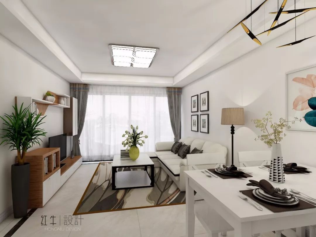 南京四季金輝90平米現(xiàn)代簡(jiǎn)約風(fēng)格裝修  跳躍色彩讓空間更靈動(dòng)01