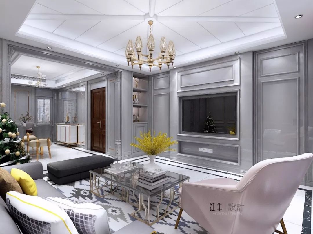 南京紫金未來城140平米簡(jiǎn)約法式風(fēng)格裝修  古典和現(xiàn)代的結(jié)合01