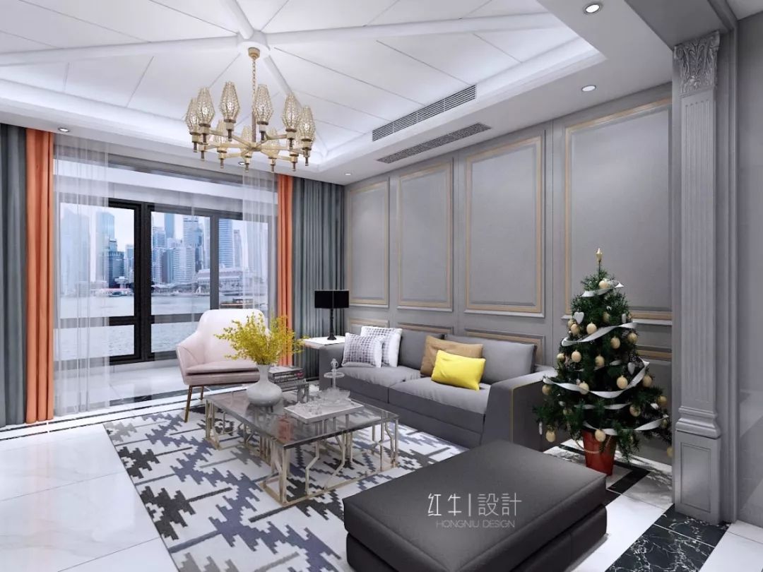 南京紫金未來城140平米簡(jiǎn)約法式風(fēng)格裝修  古典和現(xiàn)代的結(jié)合02