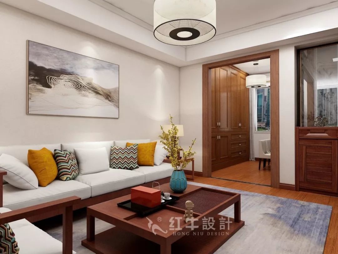 南京老房翻新--兩室一廳變一室兩廳14劉曉芳_寧工新寓60㎡現(xiàn)代中式風(fēng)格二手房裝修效果圖_客廳家具