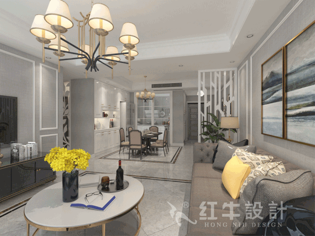 南京老房翻新--即便少掉一個衛(wèi)生間，也要單獨的衣帽間！01仇美蓉_康盛花園115㎡輕奢風(fēng)格裝修效果圖