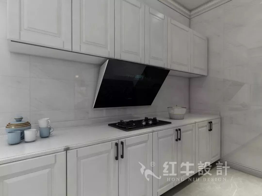 南京老房翻新--即便少掉一個衛(wèi)生間，也要單獨的衣帽間！14仇美蓉_康盛花園115㎡輕奢風(fēng)格裝修效果圖_廚房