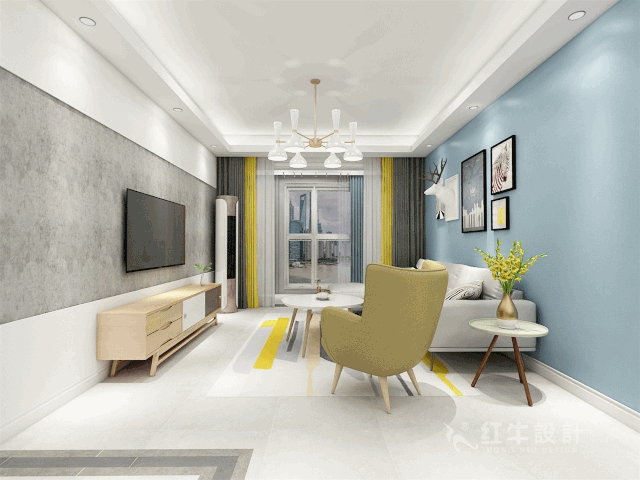 南京萬達(dá)茂99㎡北歐風(fēng)格--摒棄繁瑣的裝飾，打造簡潔明亮的家居空間！01設(shè)計(jì)師：劉小勇