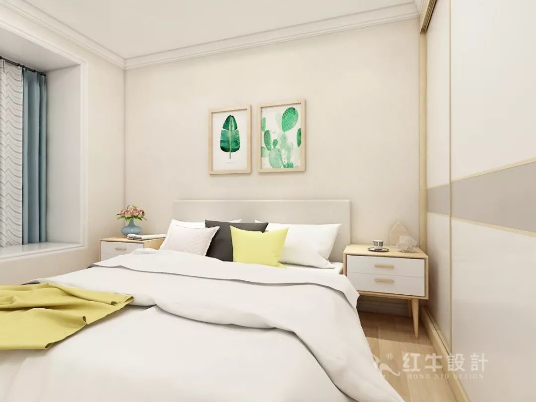 南京萬達(dá)茂99㎡北歐風(fēng)格--摒棄繁瑣的裝飾，打造簡潔明亮的家居空間！07主臥室