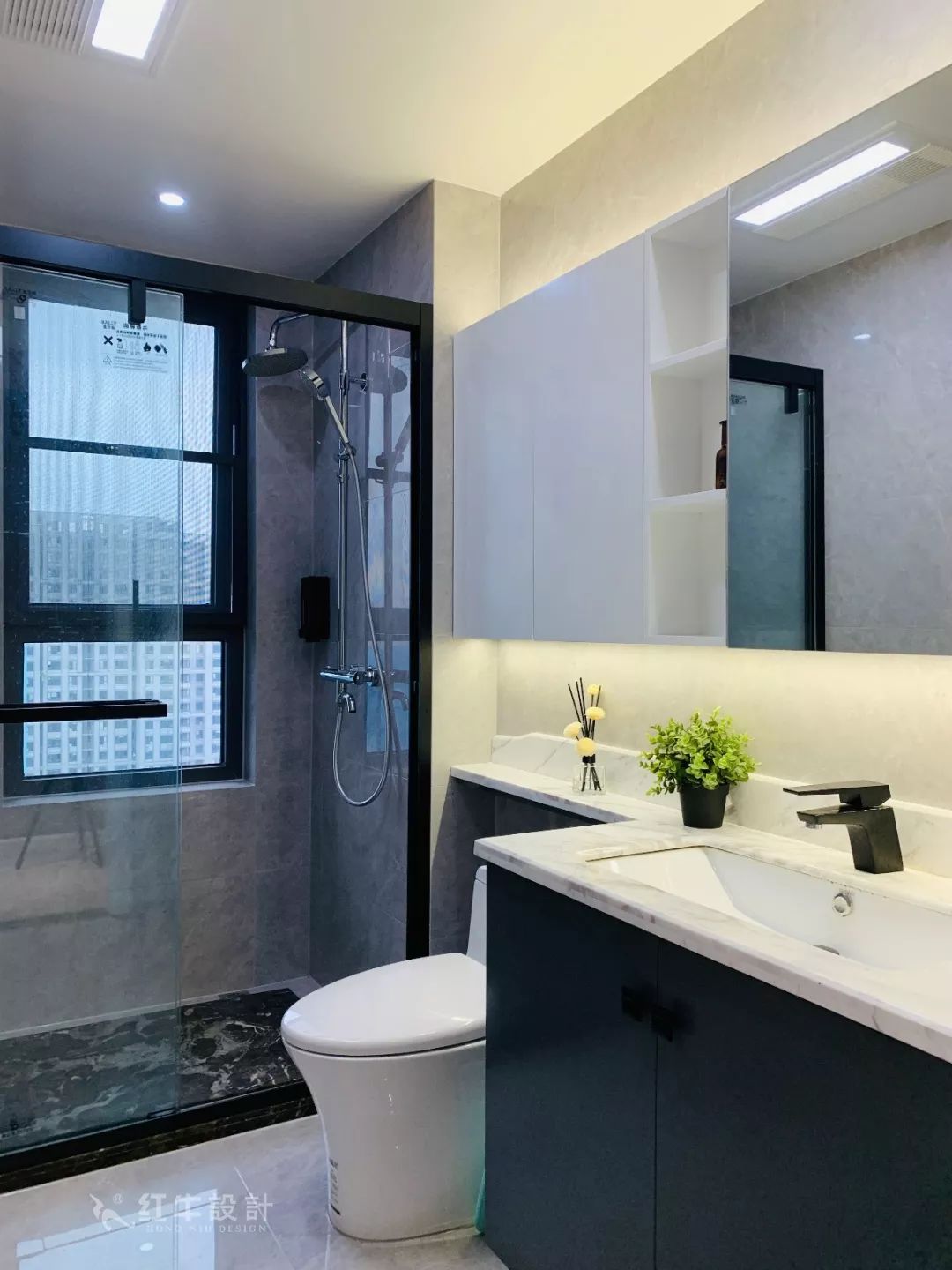 南京保利國(guó)際社區(qū)140㎡現(xiàn)代風(fēng)格--四室二廳大戶型，寬敞開闊又舒適！13衛(wèi)生間設(shè)計(jì)