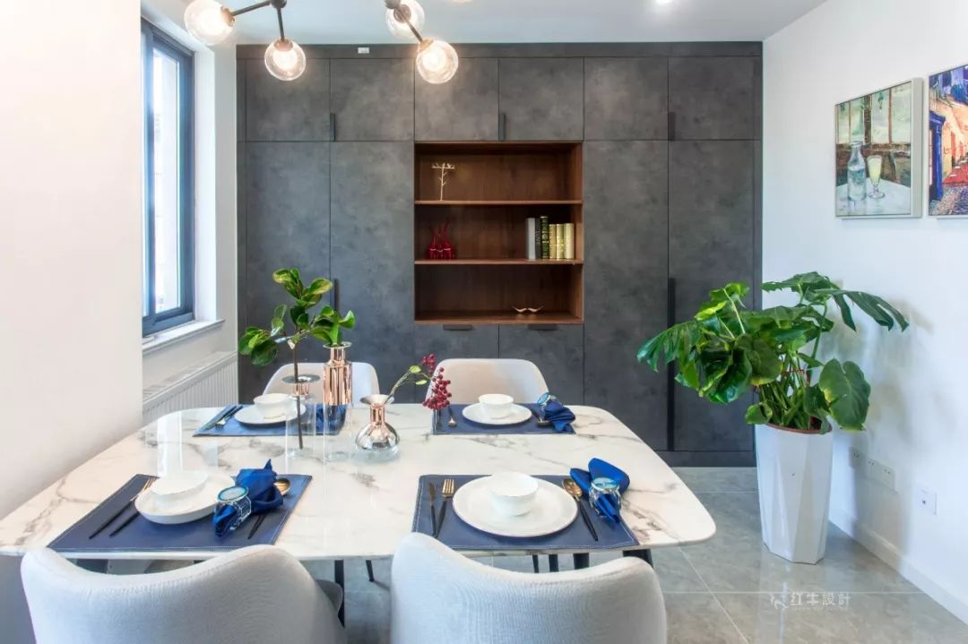 南京龍蟠花苑90㎡現(xiàn)代輕奢--老房升級改造，變身時尚精致家！07餐廳改造
