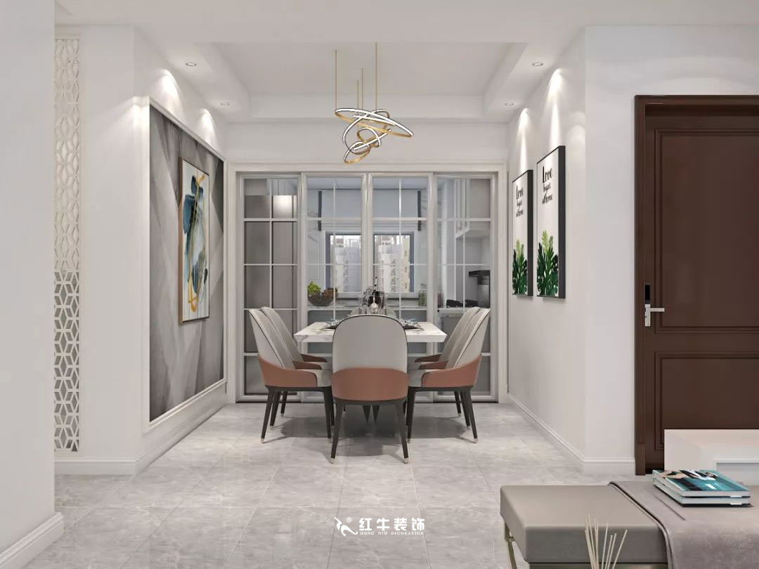 南京商苑新村120㎡現(xiàn)代簡(jiǎn)約--深淺有致的色彩搭配03餐廳設(shè)計(jì)+logo