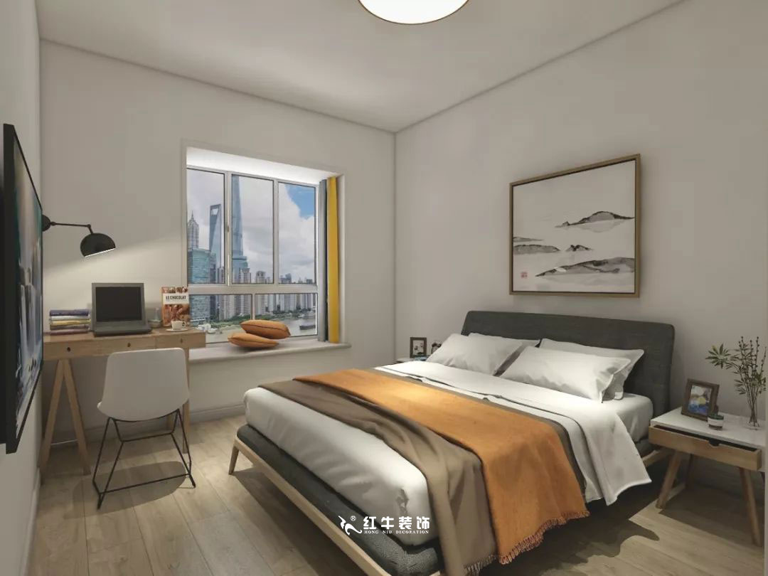 南京商苑新村120㎡現(xiàn)代簡(jiǎn)約--深淺有致的色彩搭配06老人房設(shè)計(jì)+logo