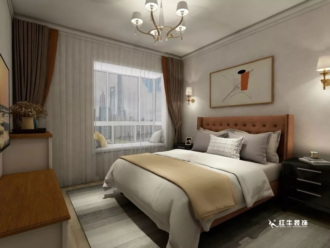 南京萬科光明城市115㎡簡美風(fēng)格--適合三代人的家居環(huán)境09主臥設(shè)計(jì)+logo