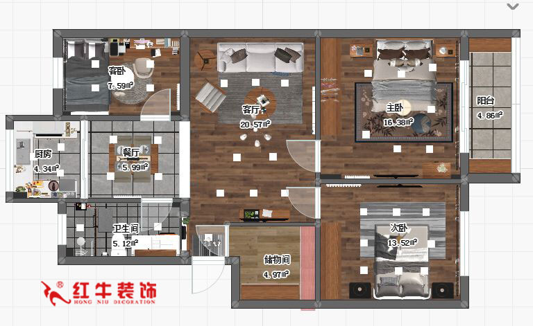 蔣琛_九條巷106㎡現(xiàn)代風(fēng)“養(yǎng)老房”裝修，給設(shè)計做減法！01+logo