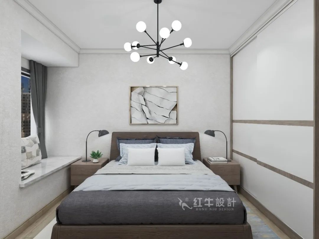 劉萍萍_花崗鴻福城132㎡現(xiàn)代簡約風(fēng)格_兩套小戶型打通變大宅，中西雙廚房+衣帽間打造品質(zhì)生活！14主臥