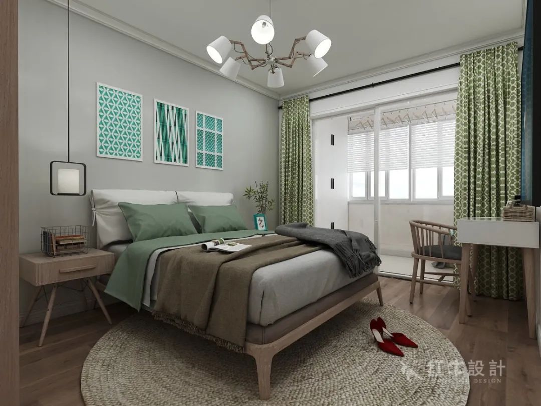 吳波_紅牛設(shè)計(jì)--中垠紫金官邸100㎡（B戶型）現(xiàn)代簡約06效果圖欣賞_臥室