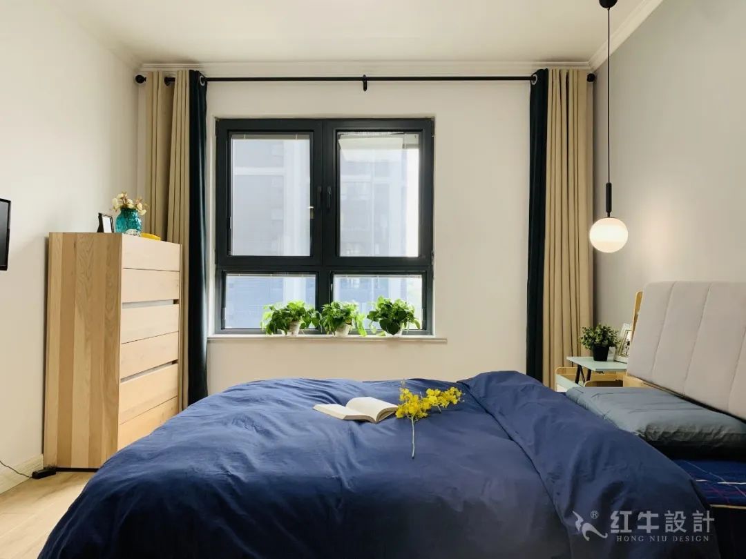 孟憲濤_保利國際社區(qū)115㎡現(xiàn)代北歐--簡潔明亮之家，一人獨居太愜意！14實景效果_主臥