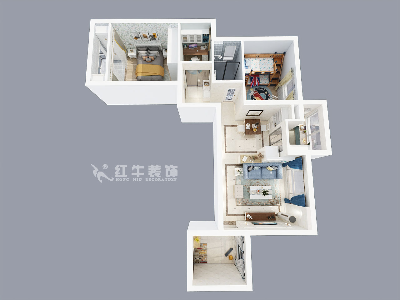 熊皓宇_21世紀(jì)國(guó)際公寓56-2601-60㎡-現(xiàn)代簡(jiǎn)約風(fēng)格_鳥瞰圖+logo