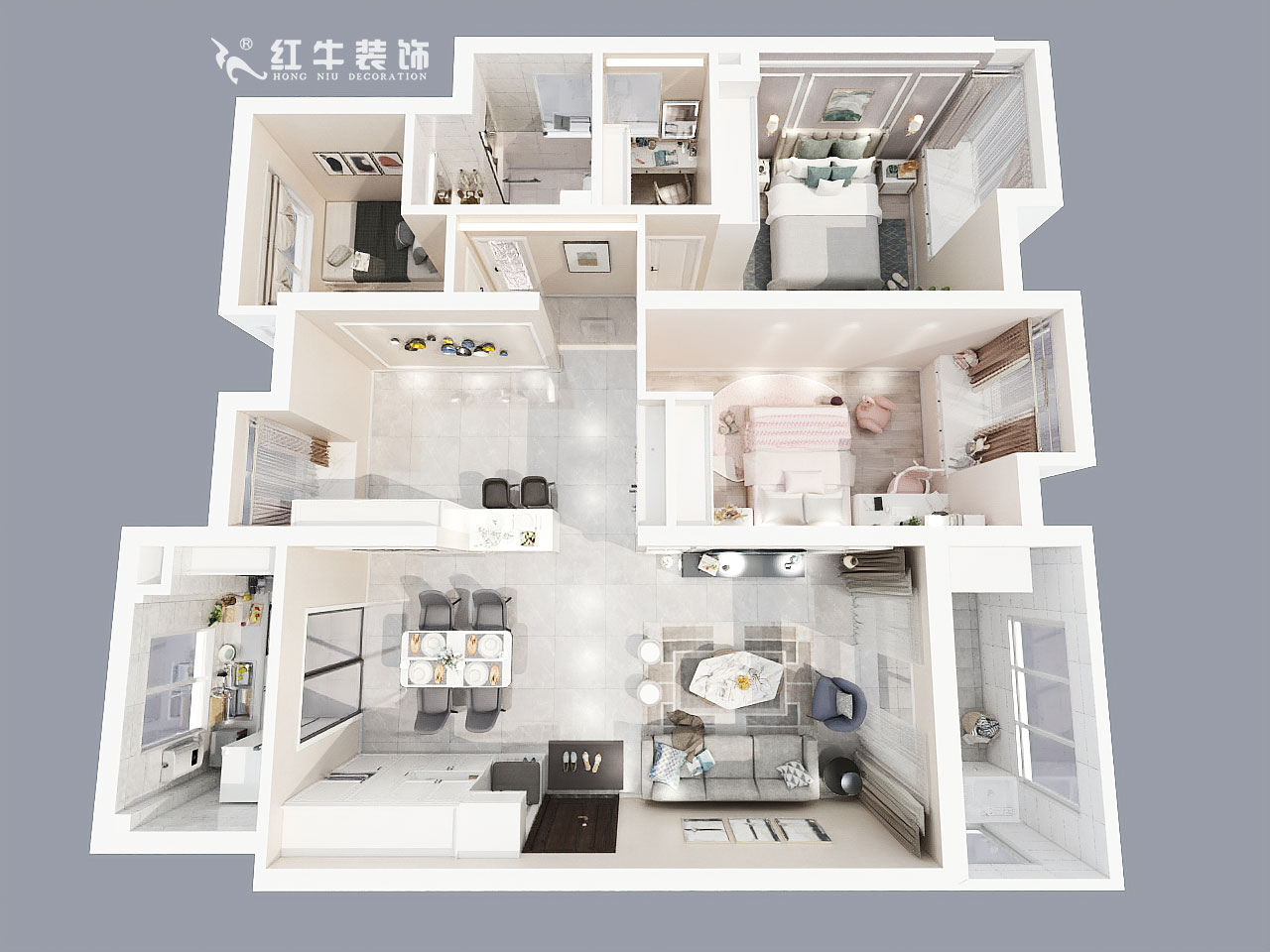 蔣琛_萬達(dá)茂三期2-2001-128㎡-現(xiàn)代簡約風(fēng)格_鳥瞰圖+logo