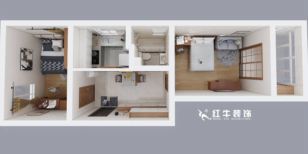 馬府新村19-301-60㎡-簡(jiǎn)約風(fēng)格_鳥瞰圖