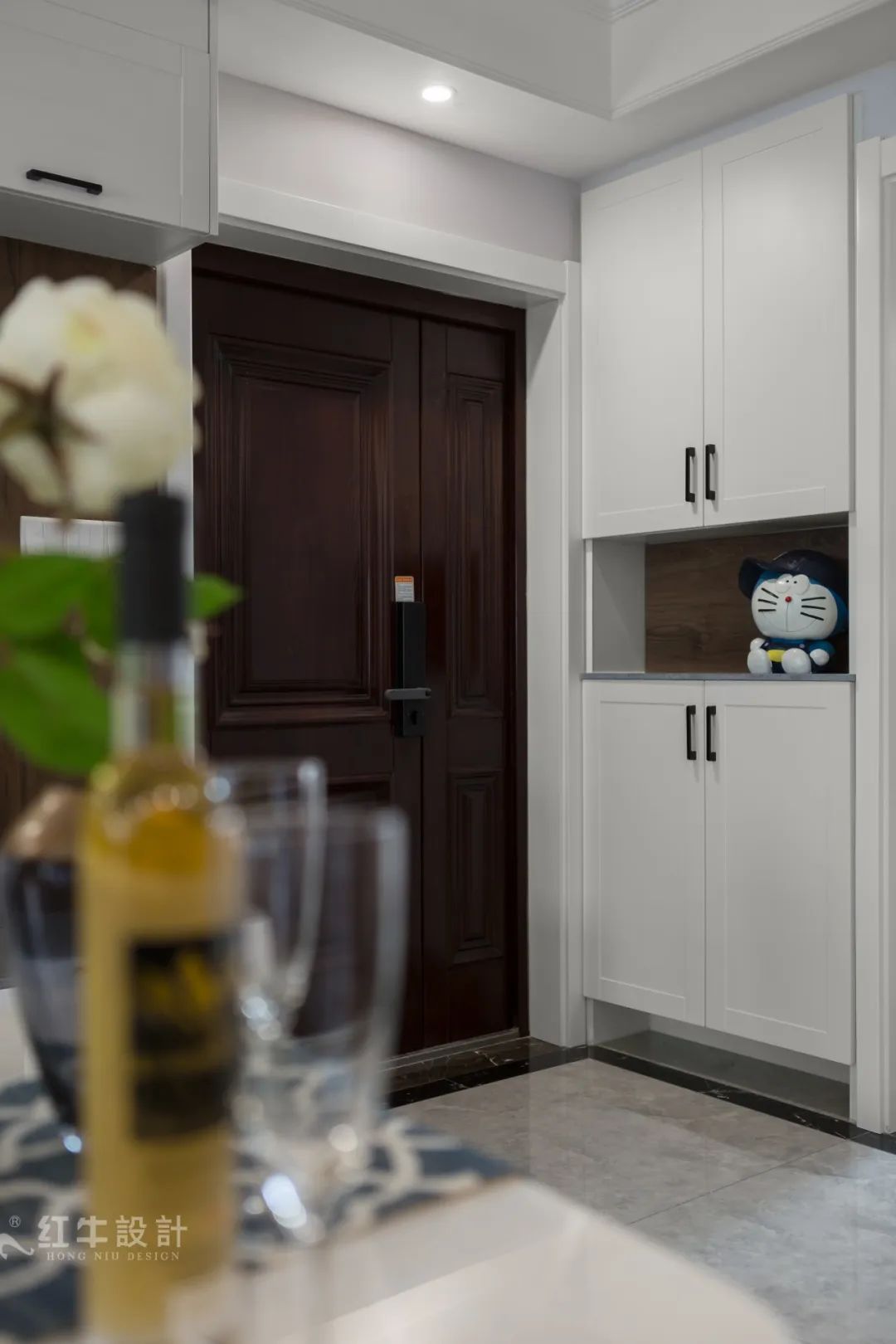 85后夫婦的美式輕奢家，起名“海藍(lán)之謎”！04玄關(guān)柜