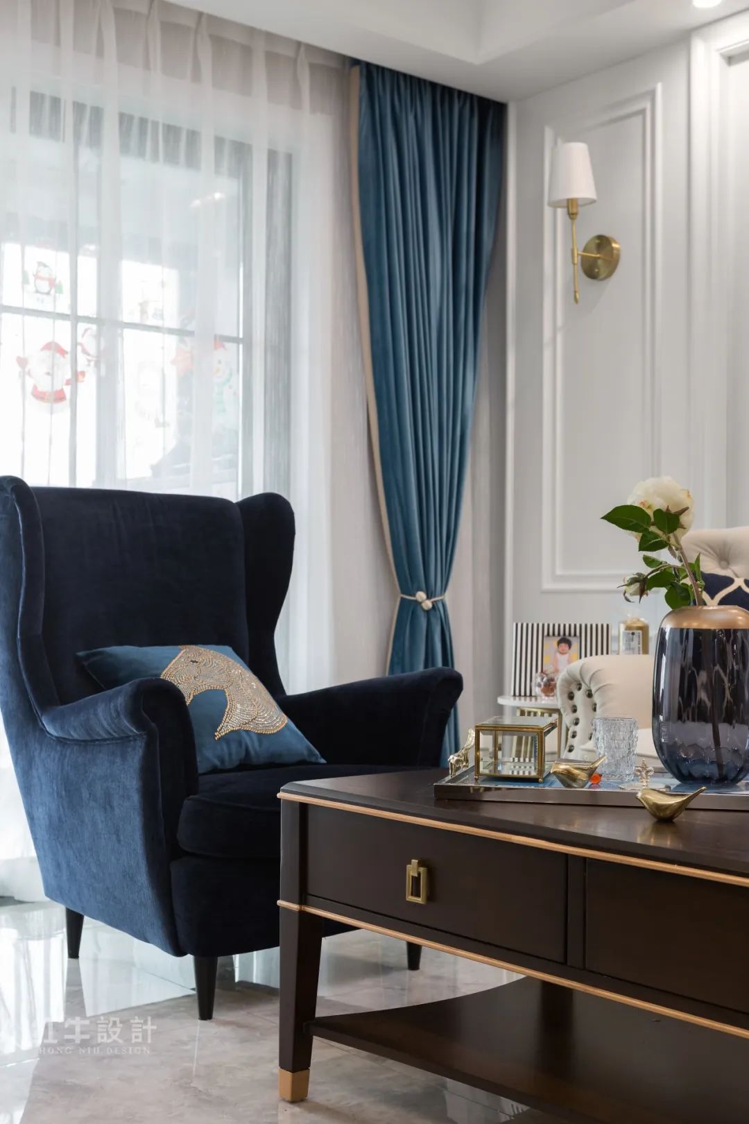 85后夫婦的美式輕奢家，起名“海藍(lán)之謎”！07客廳