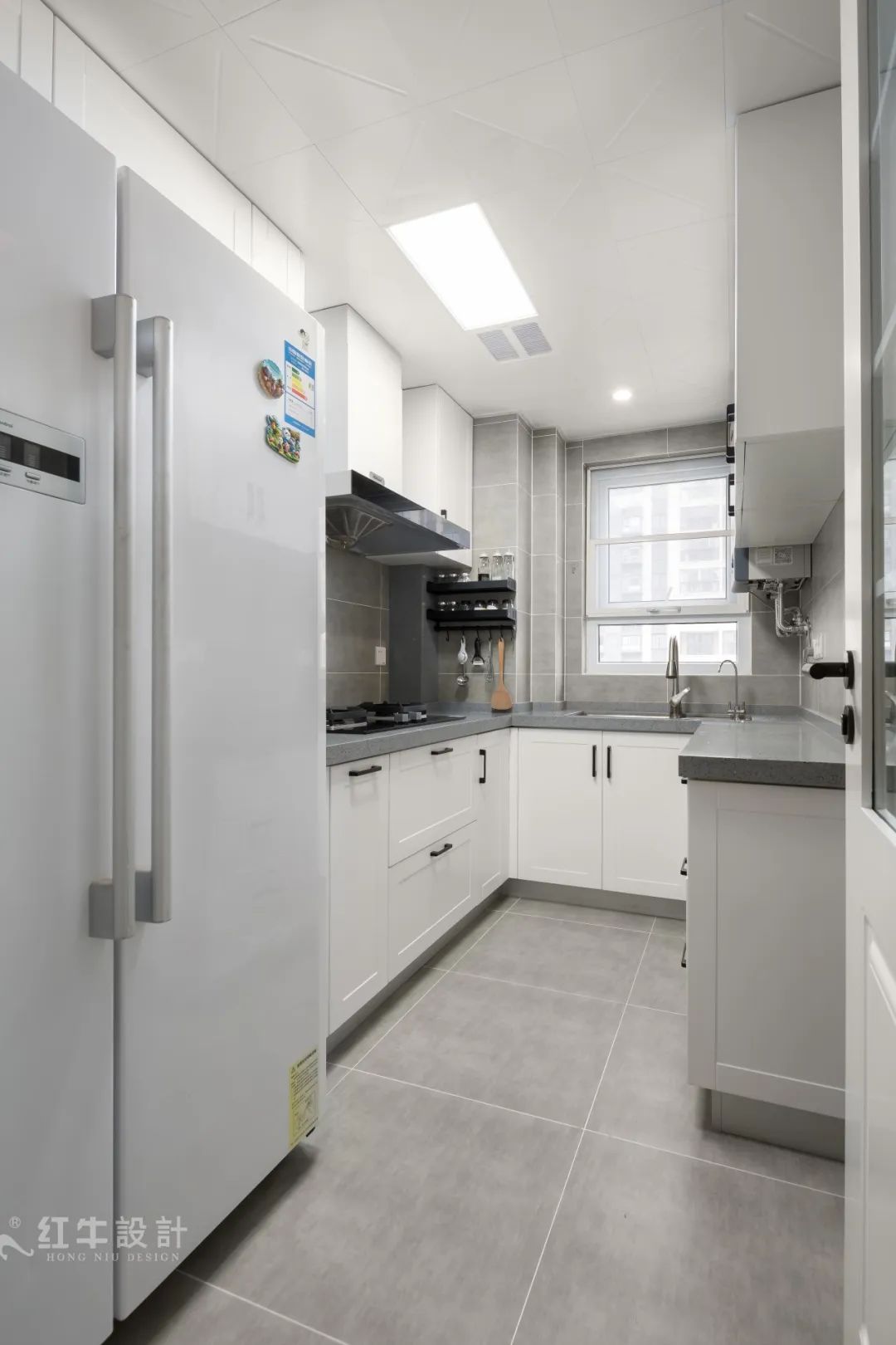 85后夫婦的美式輕奢家，起名“海藍(lán)之謎”！10廚房