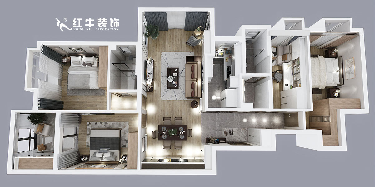 郭志成_翠屏國際廣場苑15-505-150㎡-現(xiàn)代中式風(fēng)格00鳥瞰圖