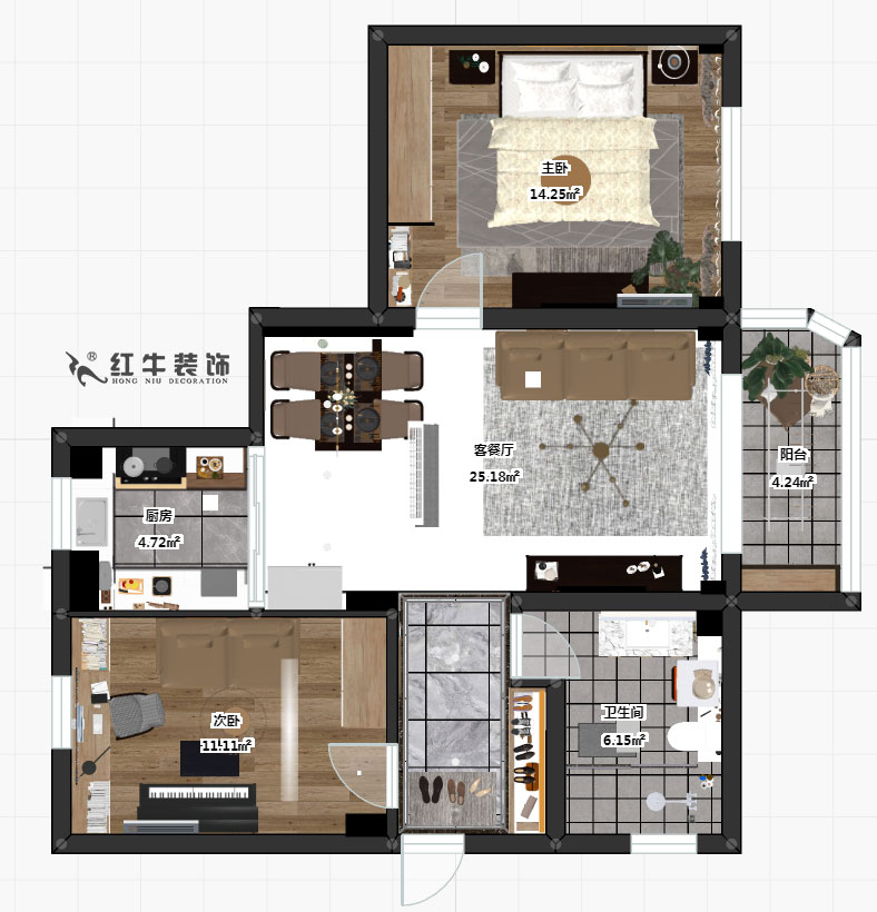 顧娟_鎖金二村21-907-85㎡-現(xiàn)代輕奢風(fēng)格_2室2廳1衛(wèi)_定制家￥113950→00彩平圖