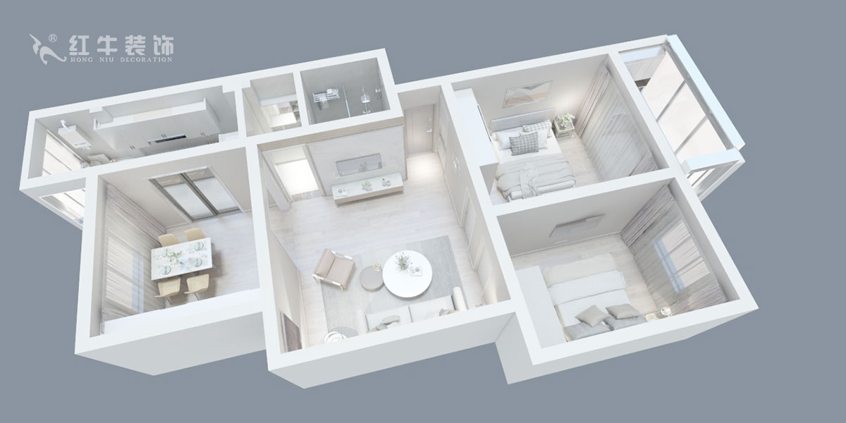 劉曉芳_月苑四村1-3-306-93㎡-現(xiàn)代風格_2室2廳1衛(wèi)（老房裝修）_定制家￥122000_全包12