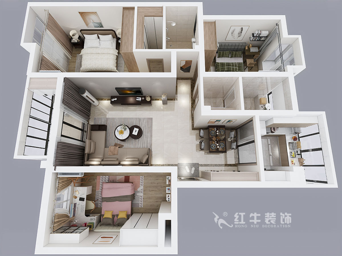 郭志成_宏圖上水園25-1104-130㎡-現(xiàn)代簡約風(fēng)格_3室2廳2衛(wèi)（老房裝修）_定制家￥134817