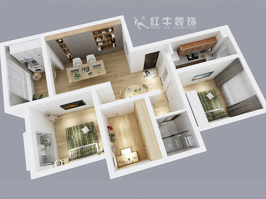 魏利利_津橋華府19-701-82㎡-現(xiàn)代簡(jiǎn)約風(fēng)格_3室2廳1衛(wèi)（二手房裝修）_定制家￥116227_全包13萬(wàn)01_04鳥(niǎo)瞰圖