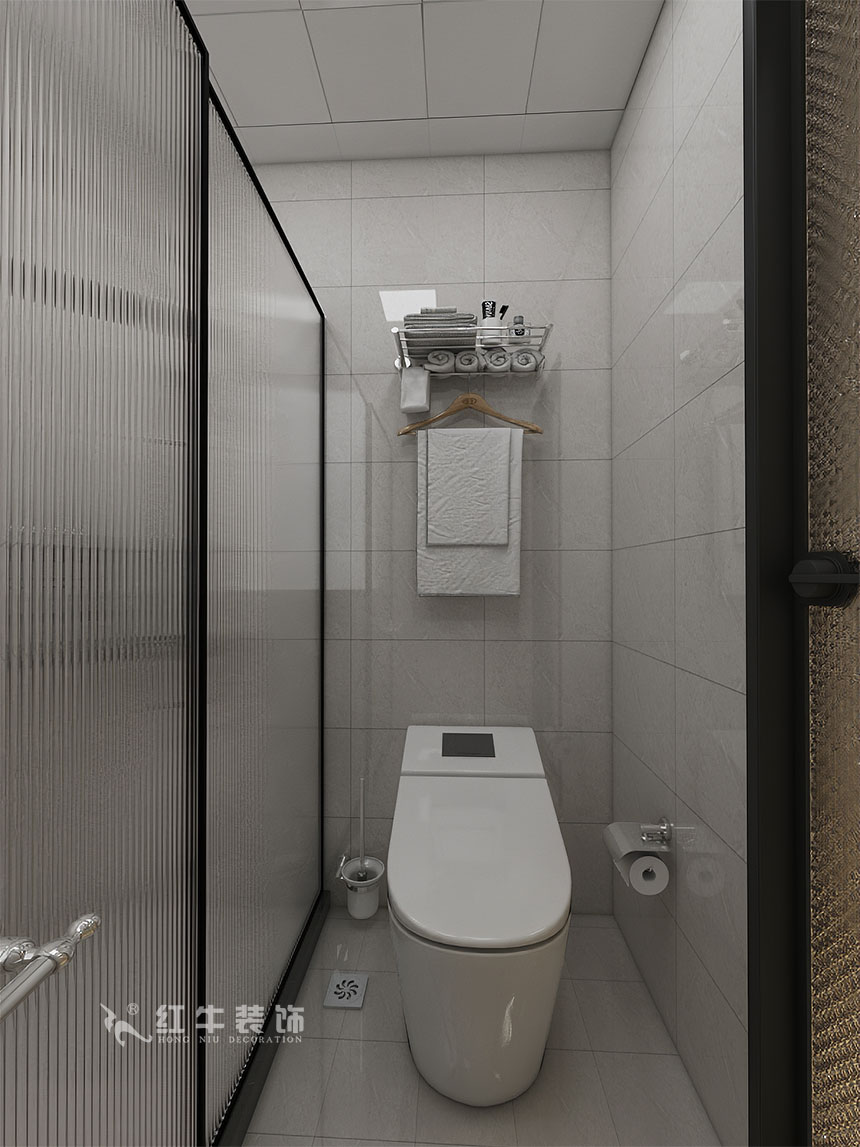 魏利利_津橋華府82㎡現(xiàn)代簡(jiǎn)約｜顛覆傳統(tǒng)客廳，即是休閑書(shū)吧又是影院12衛(wèi)生間