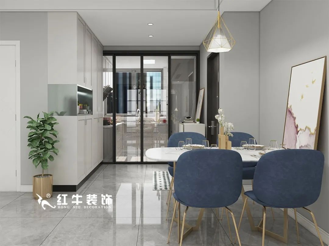 劉萍萍_仙龍灣山莊90㎡輕奢風(fēng)格｜加入一點(diǎn)金屬線條，這個(gè)家高級又溫柔！05