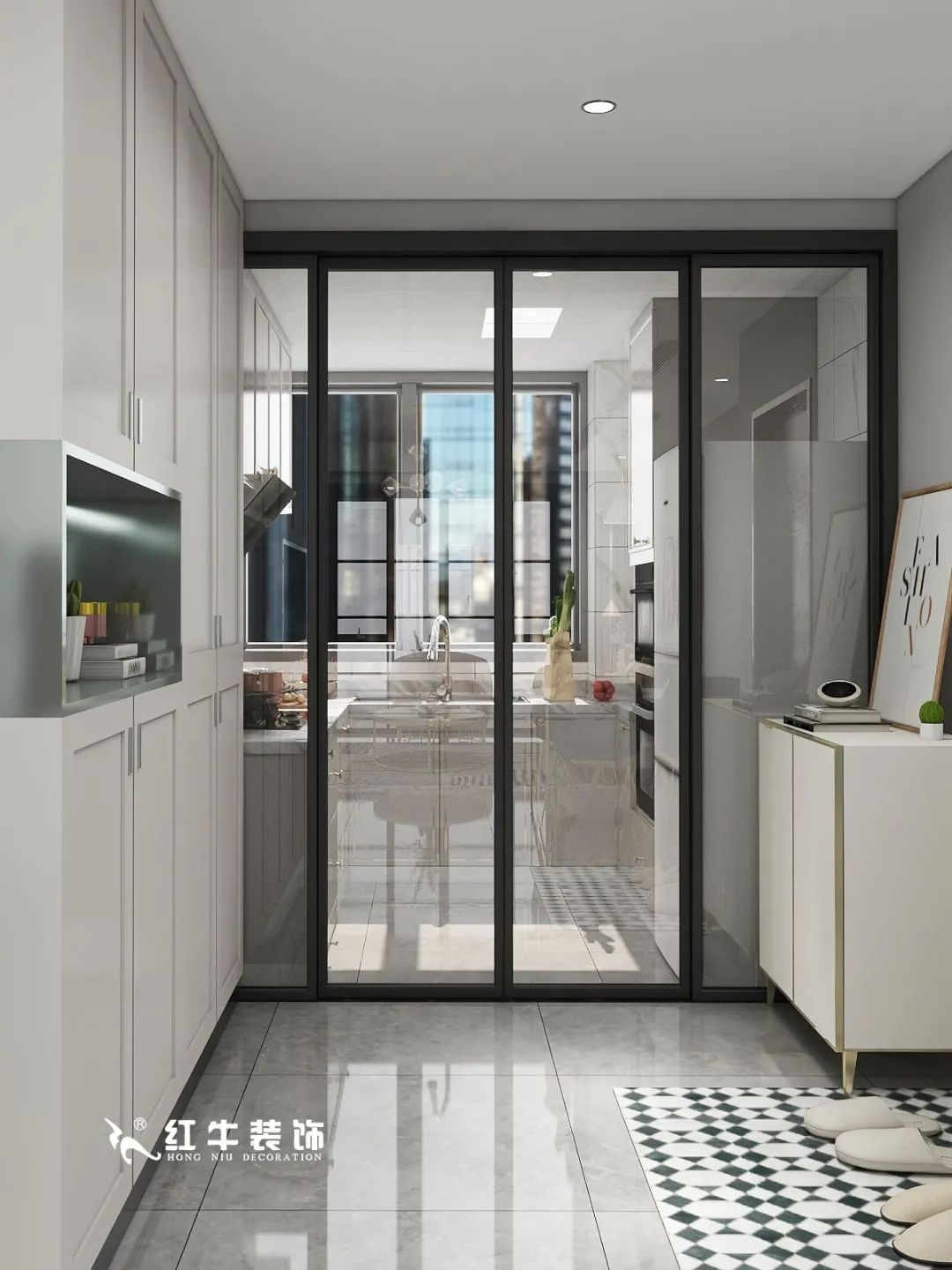 劉萍萍_仙龍灣山莊90㎡輕奢風(fēng)格｜加入一點(diǎn)金屬線條，這個(gè)家高級又溫柔！06