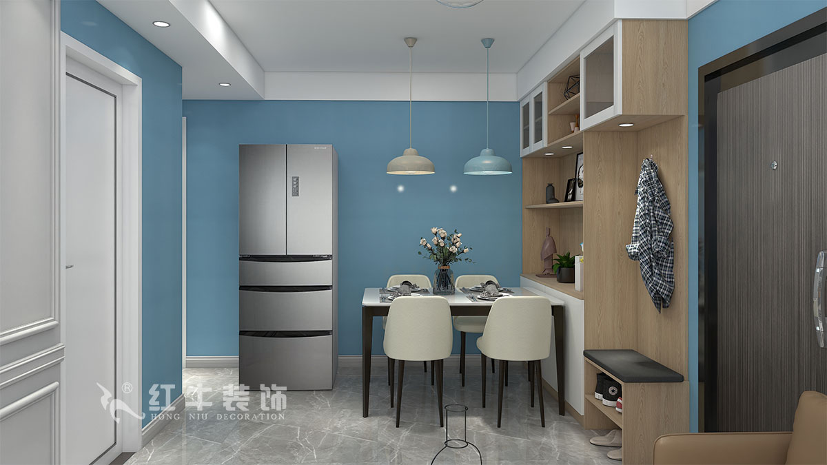 朱明琪｜御道嘉庭8-110-82㎡-現(xiàn)代簡約風格｜2室2廳1衛(wèi)｜新房裝修｜定制家￥123516｜全包12萬｜02餐廳