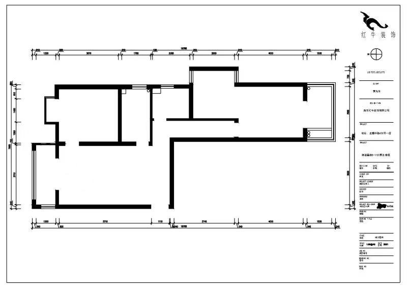 朱明琪｜御道嘉庭8-1105-109㎡-現(xiàn)代簡(jiǎn)約風(fēng)格｜3室2廳1衛(wèi)｜新房裝修｜定制家￥155777｜全包15萬(wàn)｜00_01原始結(jié)構(gòu)圖