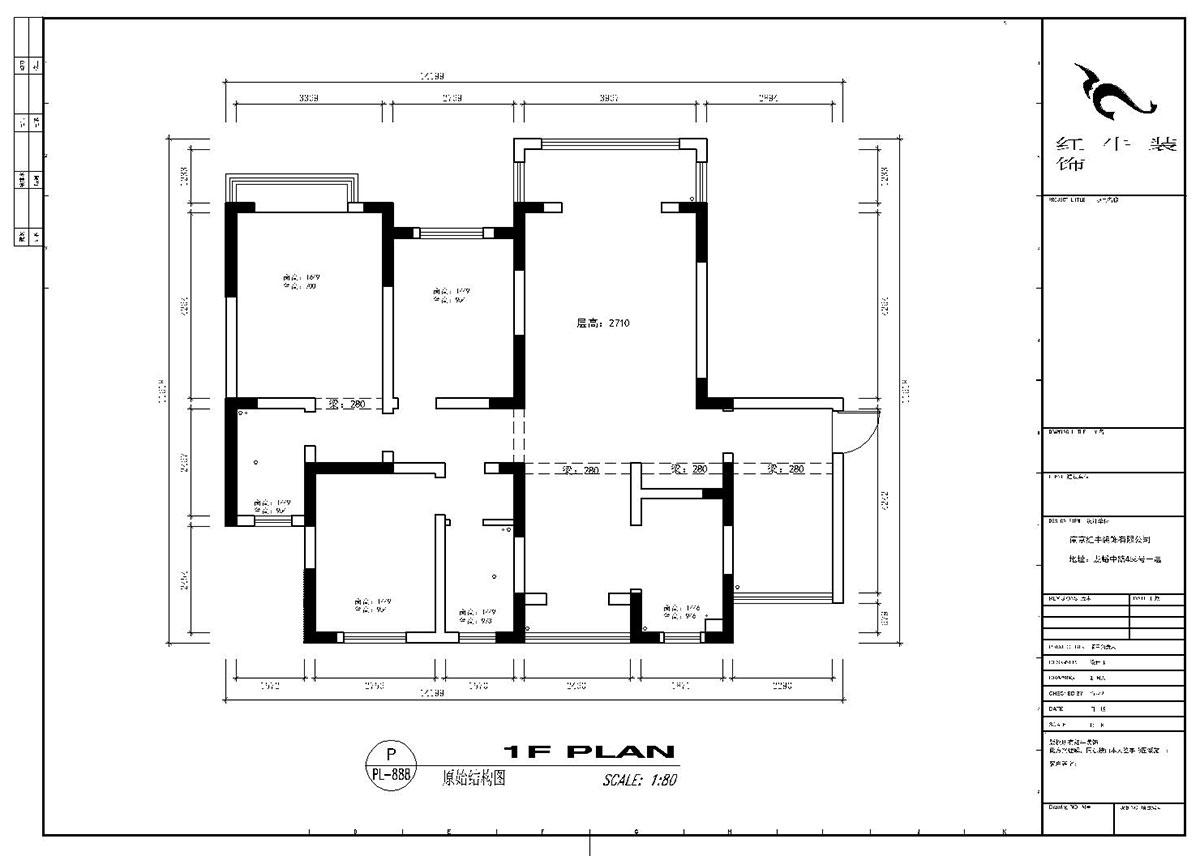 顧娟｜帝源都-140㎡-現(xiàn)代簡約風(fēng)格｜4室2廳2衛(wèi)｜工程造價(jià)19萬｜00_01原始結(jié)構(gòu)圖-Model