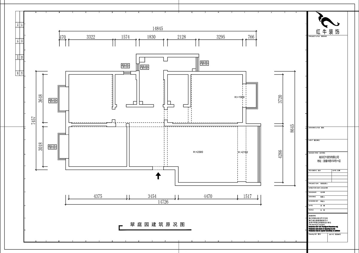【實(shí)景案例】魏明花｜金輪翠庭園6-3-301-135㎡-極簡(jiǎn)主義風(fēng)格｜3室2廳2衛(wèi)｜二手房裝修｜定制家￥184100｜全包18萬｜00_01建筑原況圖
