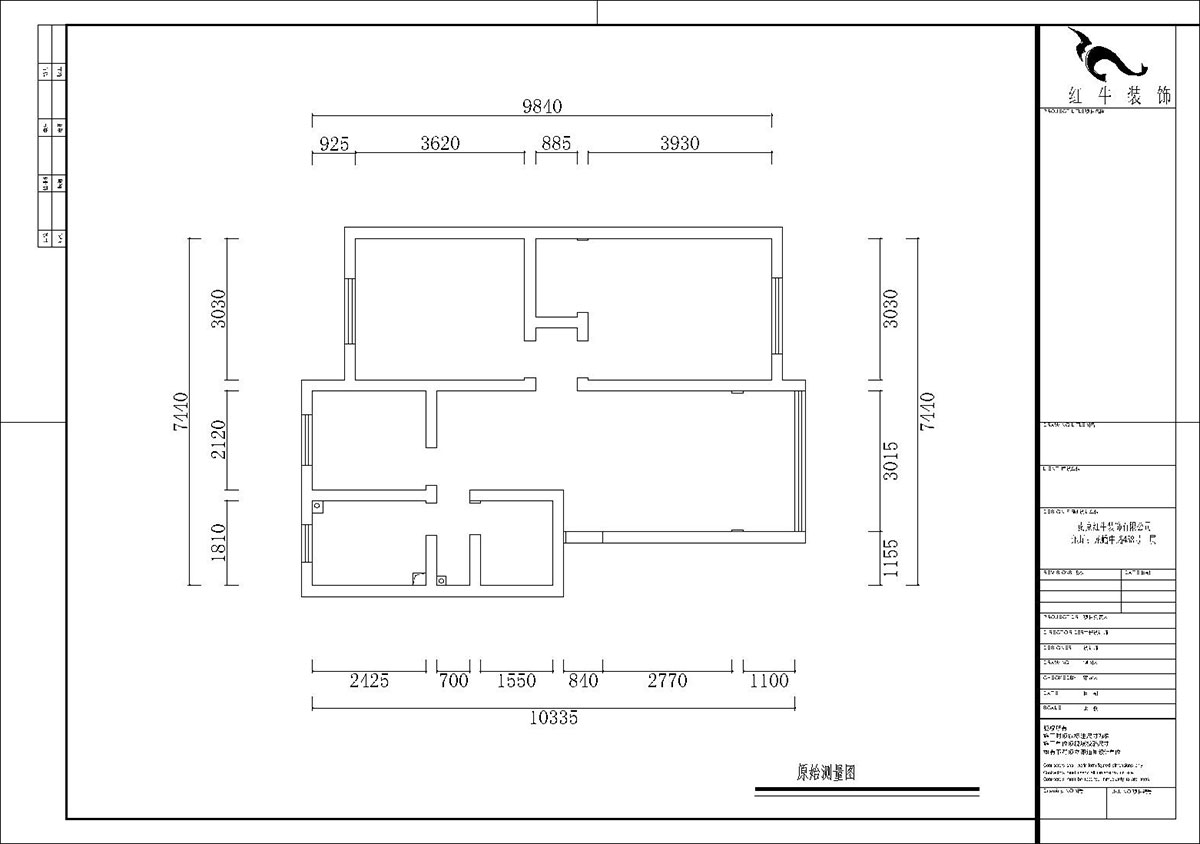 熊皓宇｜四方新村二村1-2-403-75㎡-現(xiàn)代風(fēng)格｜3室1廳1衛(wèi)｜老房改造裝修｜定制家￥114000｜全包11萬｜00_01原始測(cè)量圖