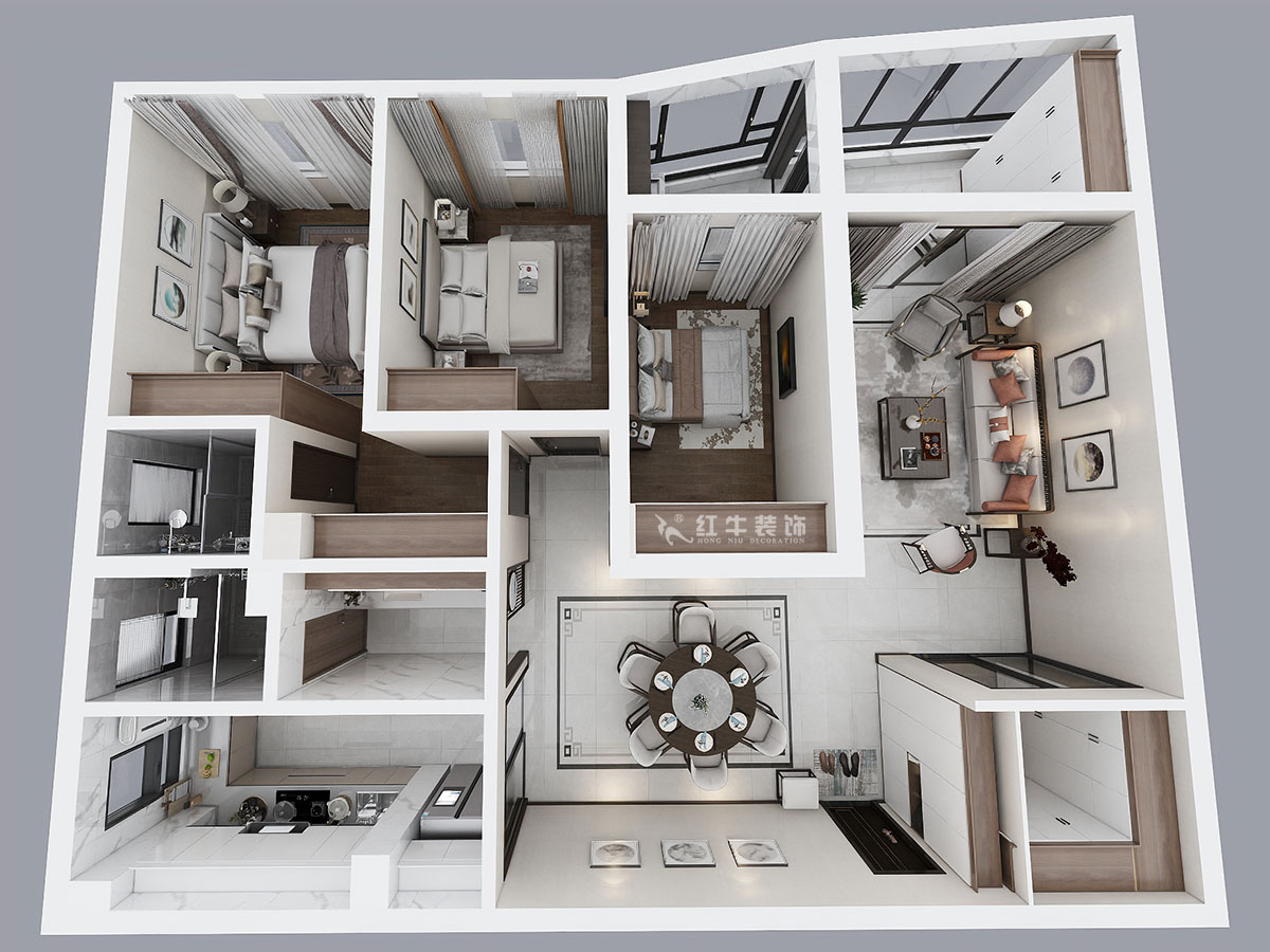 劉小勇｜新大都廣場(chǎng)乙棟21D-150㎡-現(xiàn)代中式風(fēng)格｜3室2廳2衛(wèi)｜老房裝修｜定制家￥219000｜全包22