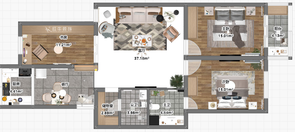 劉小勇｜黃埔花園12-503-120㎡-現(xiàn)代風格｜3室2廳2衛(wèi)｜老房裝修｜定制家￥145000｜全包14