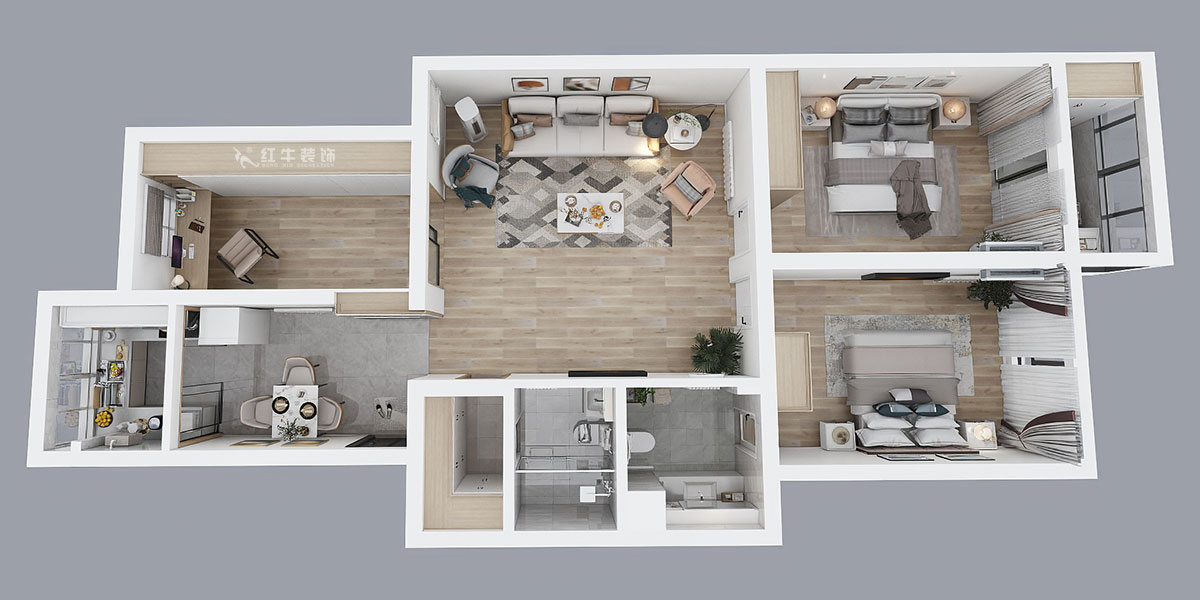 劉小勇｜黃埔花園12-503-120㎡-現(xiàn)代風格｜3室2廳2衛(wèi)｜老房裝修｜定制家￥145000｜全包14