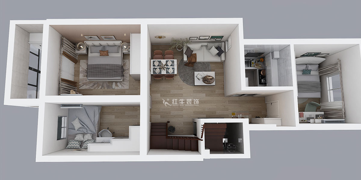 劉萍萍｜華陽家園華彩苑47號(hào)702室-78㎡-簡約風(fēng)格｜3室2廳1衛(wèi)｜老房裝修｜定制家￥111517｜全包11