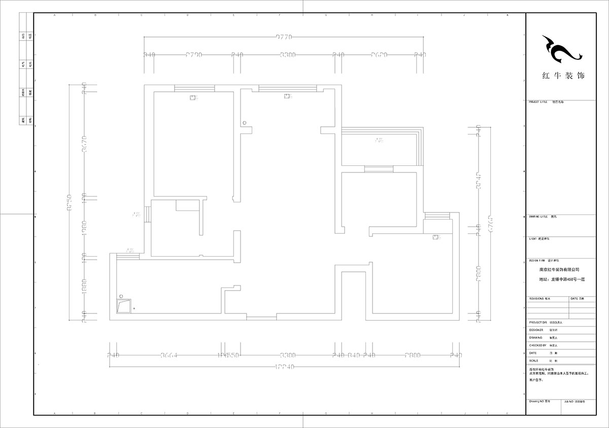 【實(shí)景案例】劉曉芳｜保利國際社區(qū)-89㎡-北歐風(fēng)格｜3室2廳1衛(wèi)｜毛坯房裝修｜定制家￥119200｜全包12萬｜00_01原始結(jié)構(gòu)圖