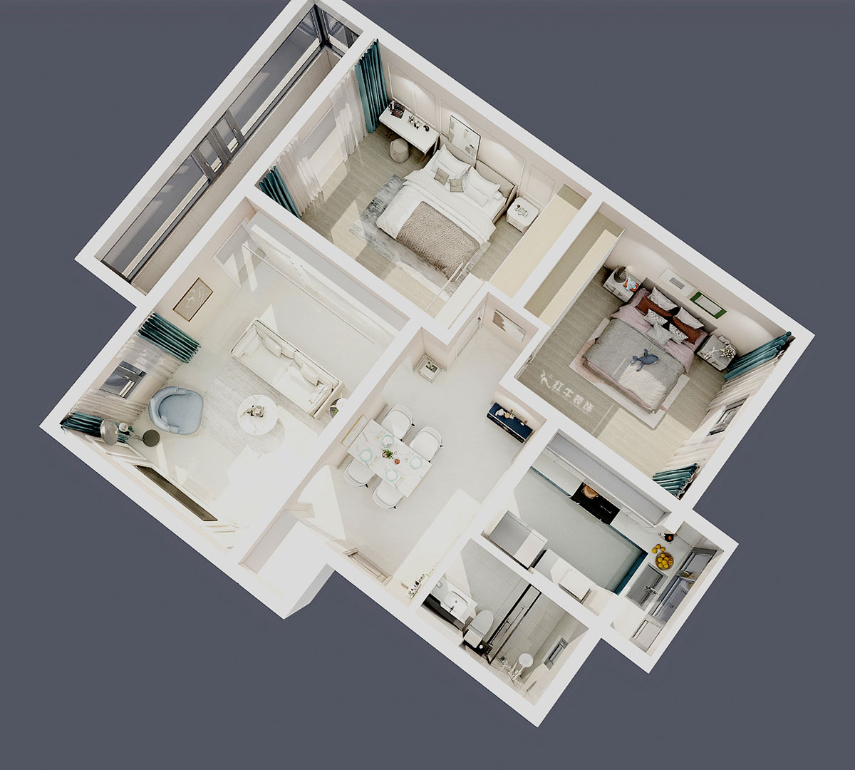 陸利民｜金寧新村6-502-98㎡-現(xiàn)代風格｜2室2廳1衛(wèi)｜舊房改造裝修｜定制家｜全包12