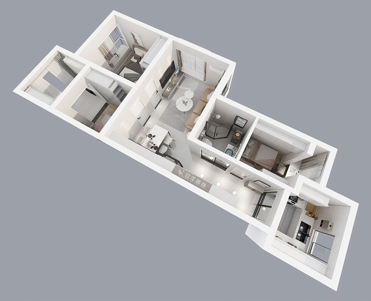 陸利民｜明尚西苑4-2508-87㎡-現(xiàn)代風格｜3室2廳1衛(wèi)｜新房裝修｜定制家｜全包13