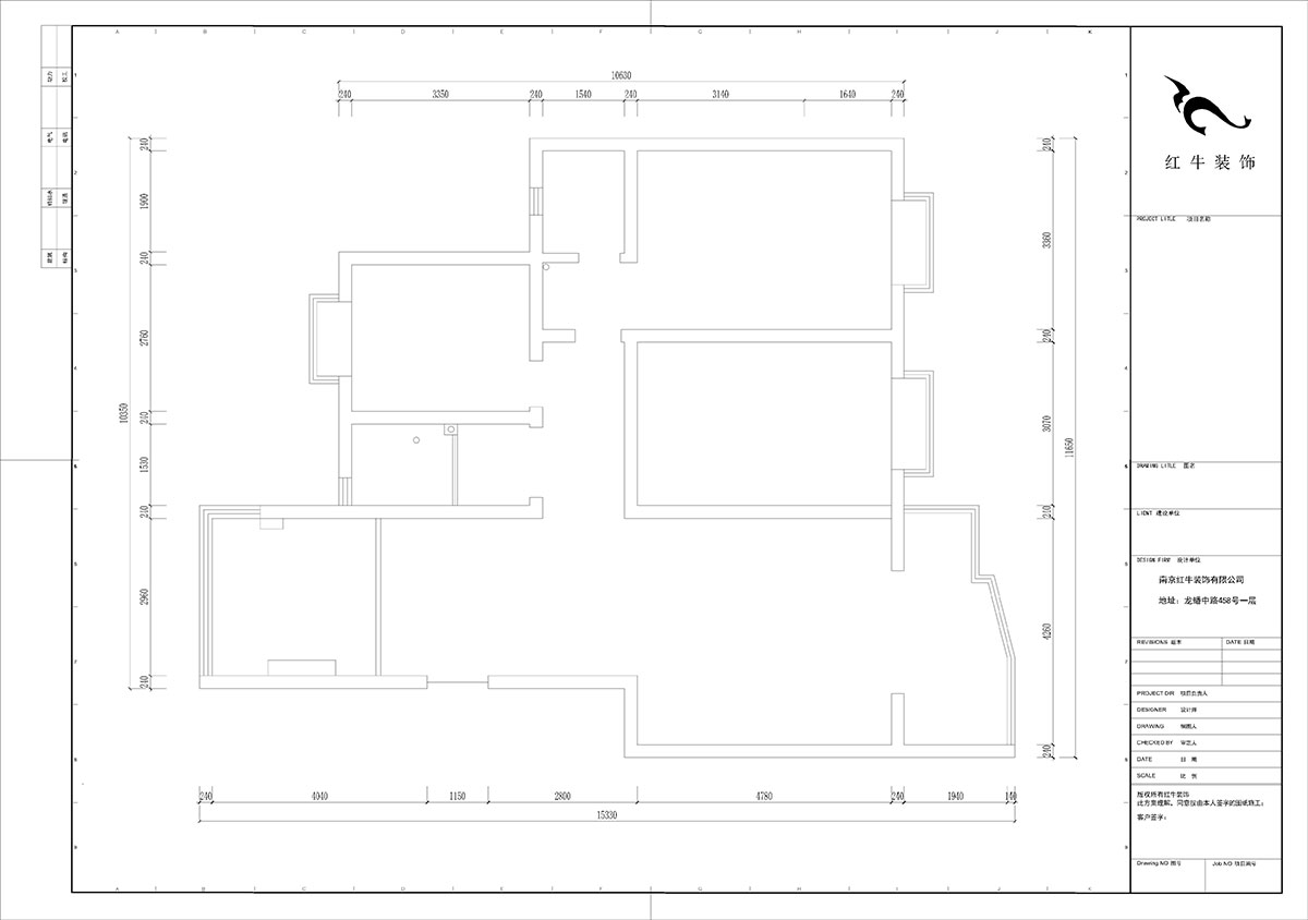 陸利民｜楓丹白露城市花園32-301-126㎡-現(xiàn)代簡(jiǎn)約風(fēng)格｜3室2廳2衛(wèi)｜舊房裝修｜半包9萬(wàn)｜00_01原始結(jié)構(gòu)圖