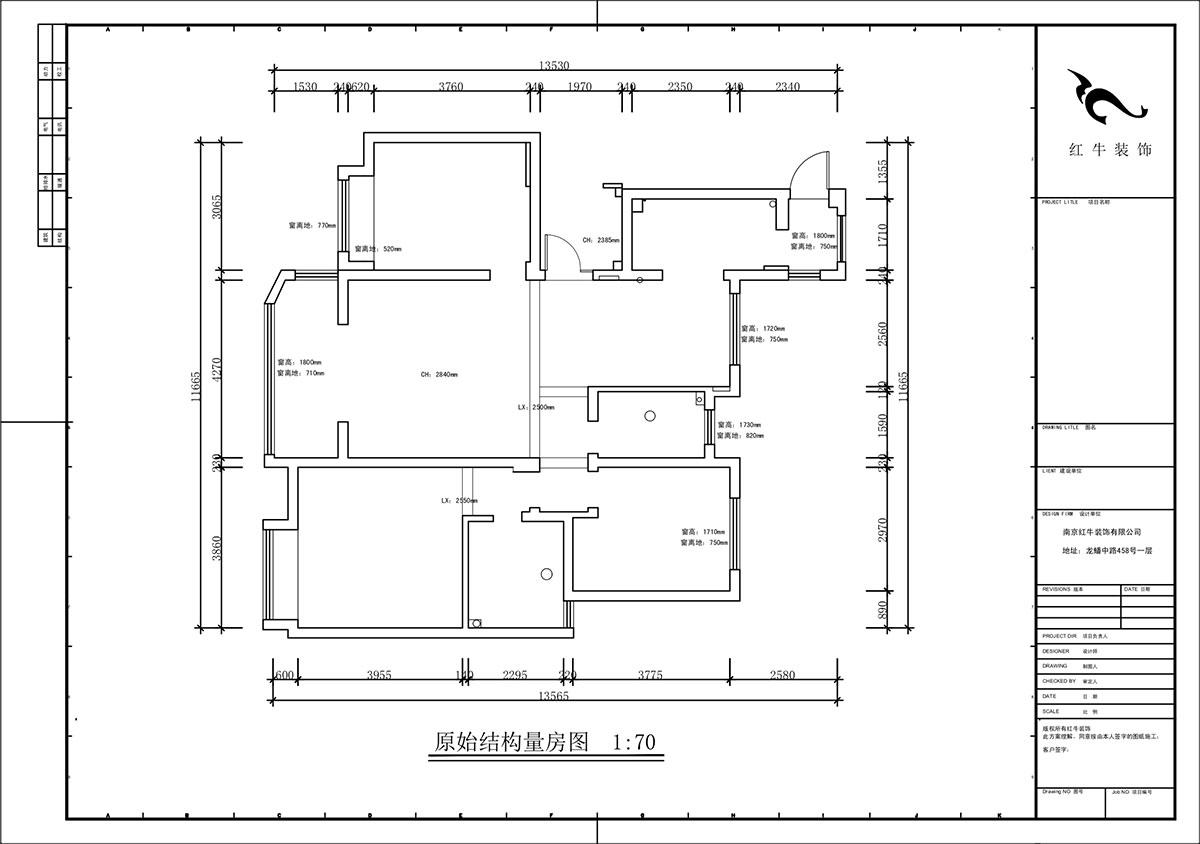 蔣?。靼l(fā)香山郡24-503-125㎡-現(xiàn)代簡約風格｜3室2廳2衛(wèi)｜新房裝修｜定制家｜全包17萬｜00_01原始結(jié)構圖