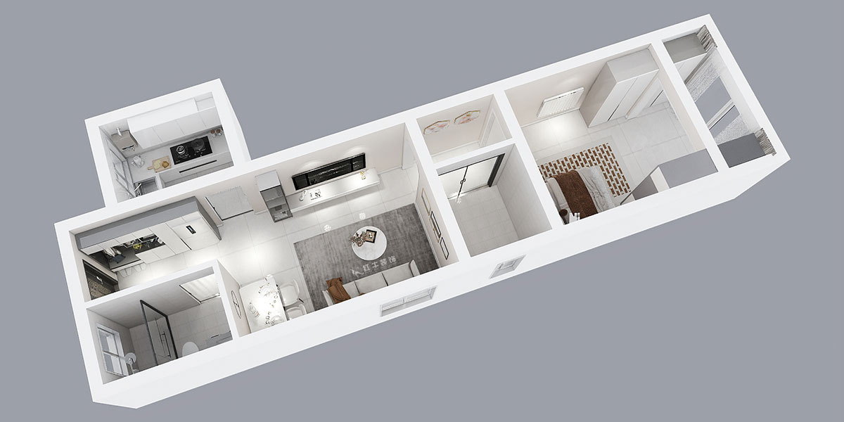 朱彥｜三條巷101-104-50㎡-簡(jiǎn)約風(fēng)格｜1室1廳1衛(wèi)｜老房裝修｜定制家｜全包10萬(wàn)｜00_04鳥(niǎo)瞰圖