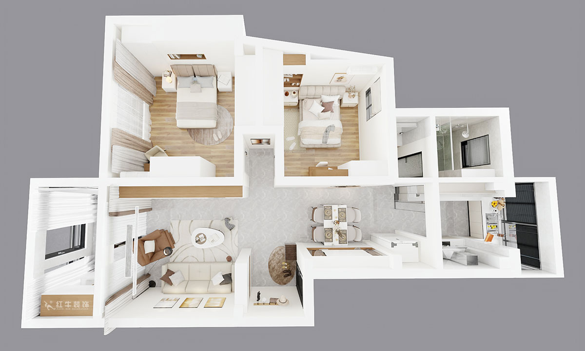 劉小勇｜美河園1-2-102-90㎡-現(xiàn)代簡約風(fēng)格｜2室2廳1衛(wèi)｜新房裝修｜定制家｜全包13